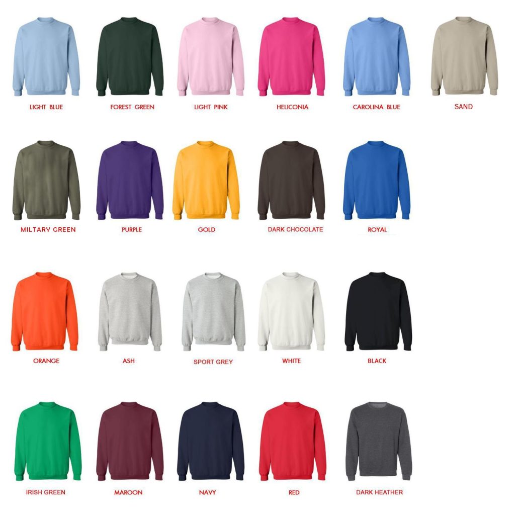 sweatshirt color chart - Legend Of Zelda UK Store