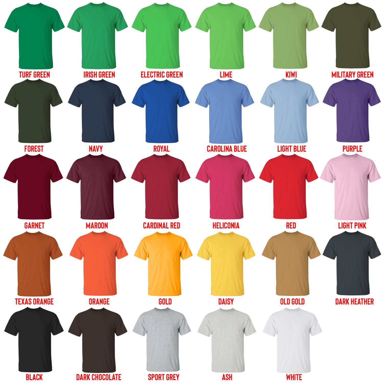 t shirt color chart - Legend Of Zelda UK Store