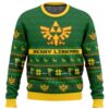 Merry Linkmas Legend of Zelda PC Ugly Christmas Sweater front mockup - Legend Of Zelda UK Store