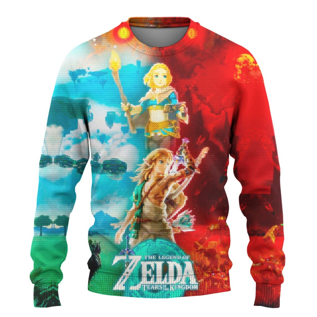 Zelda TOTK Characters Pullover Ugly Christmas Sweater