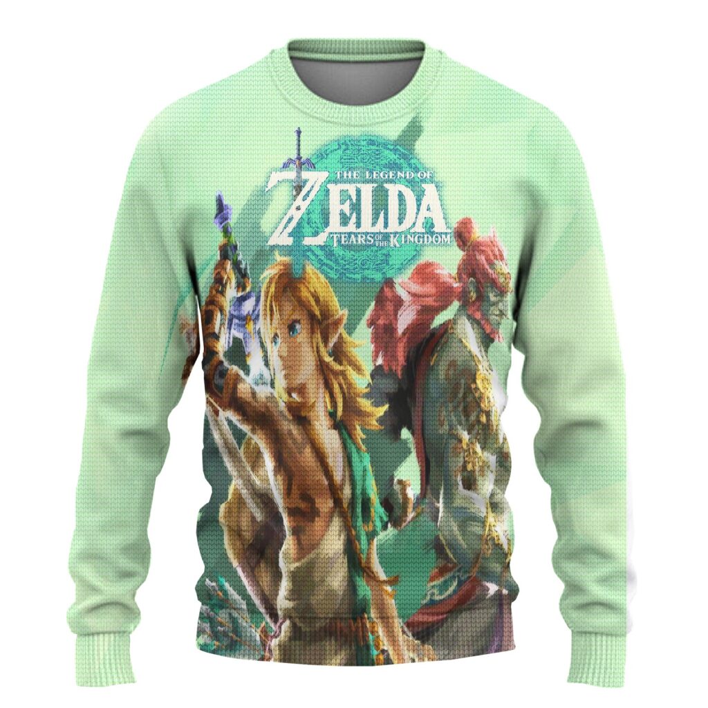 Zelda TOTK Link And Ganondorf Pullover Ugly Christmas Sweater